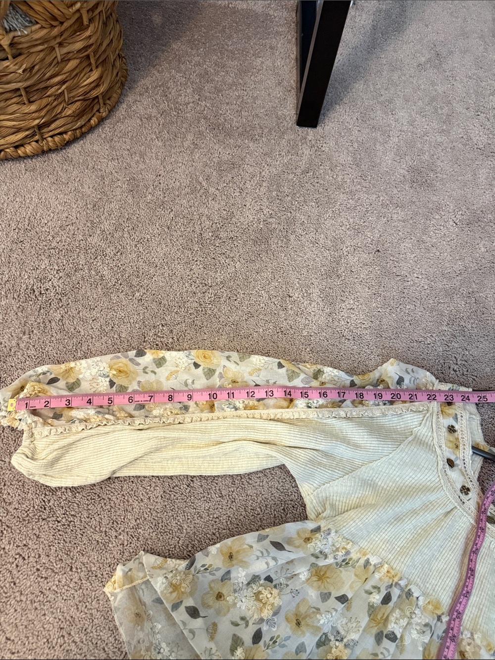 POL Floral Peasant Blouse in Cream and Yellow - Picture 15 of 16